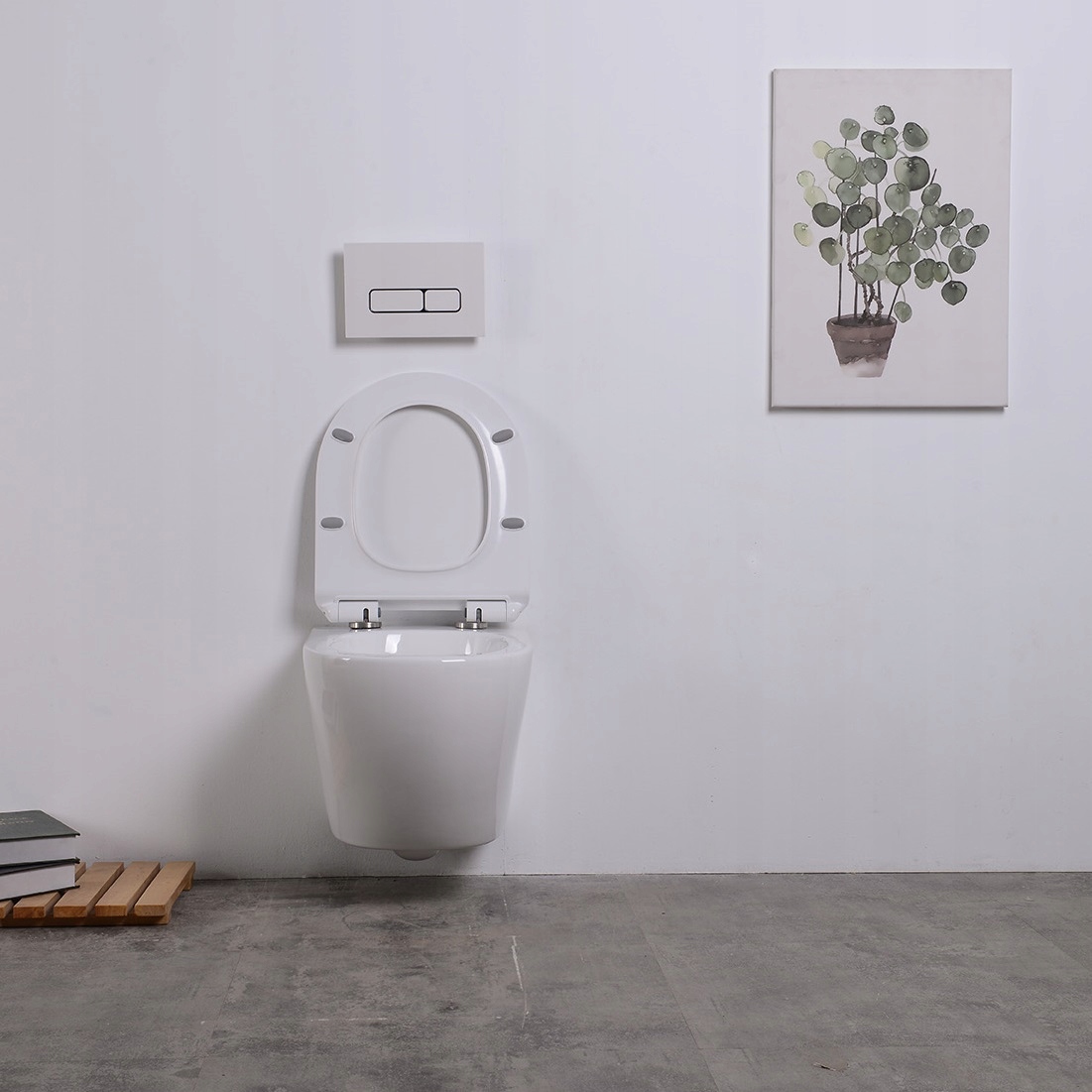 MISKA PODWIESZANA MUSZLA WC WISZĄCA MISA TORNADO SLIM +DESKA WOLNOOPADAJĄCA Długość 48 cm