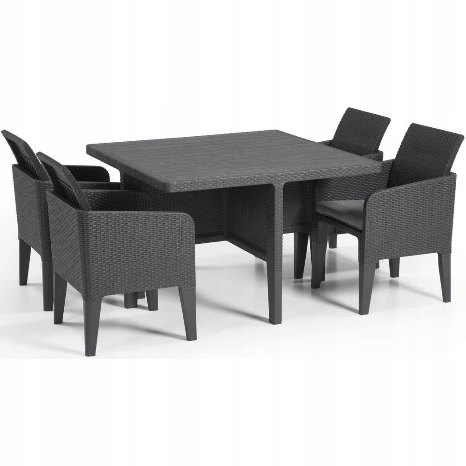 SET NÁBYTKU KETER Santiago Stôl + 4 stoličky