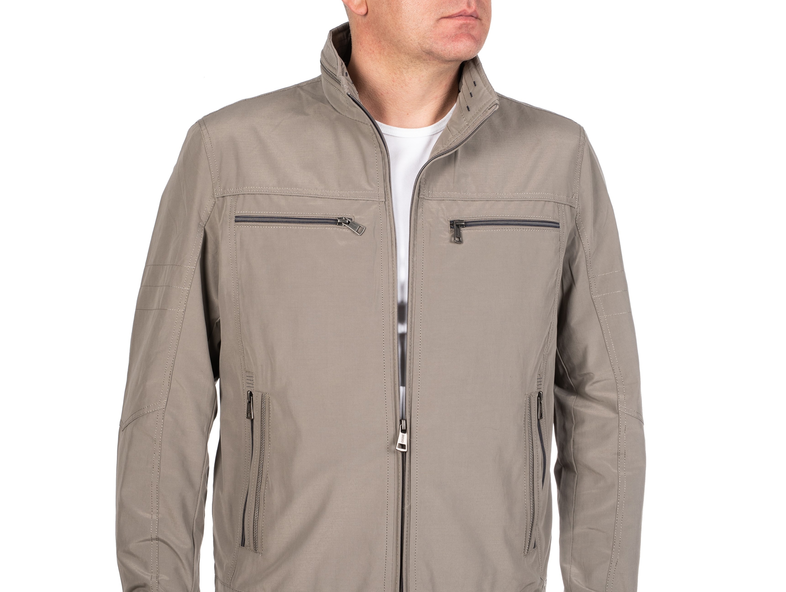 KURTKA MĘSKA WIOSENNA PRZEJŚCIOWA CIEMNO BEŻ 6XL