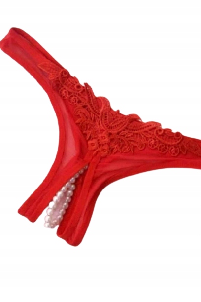 

majtki stringi z koralikami erotyczne z dziurką