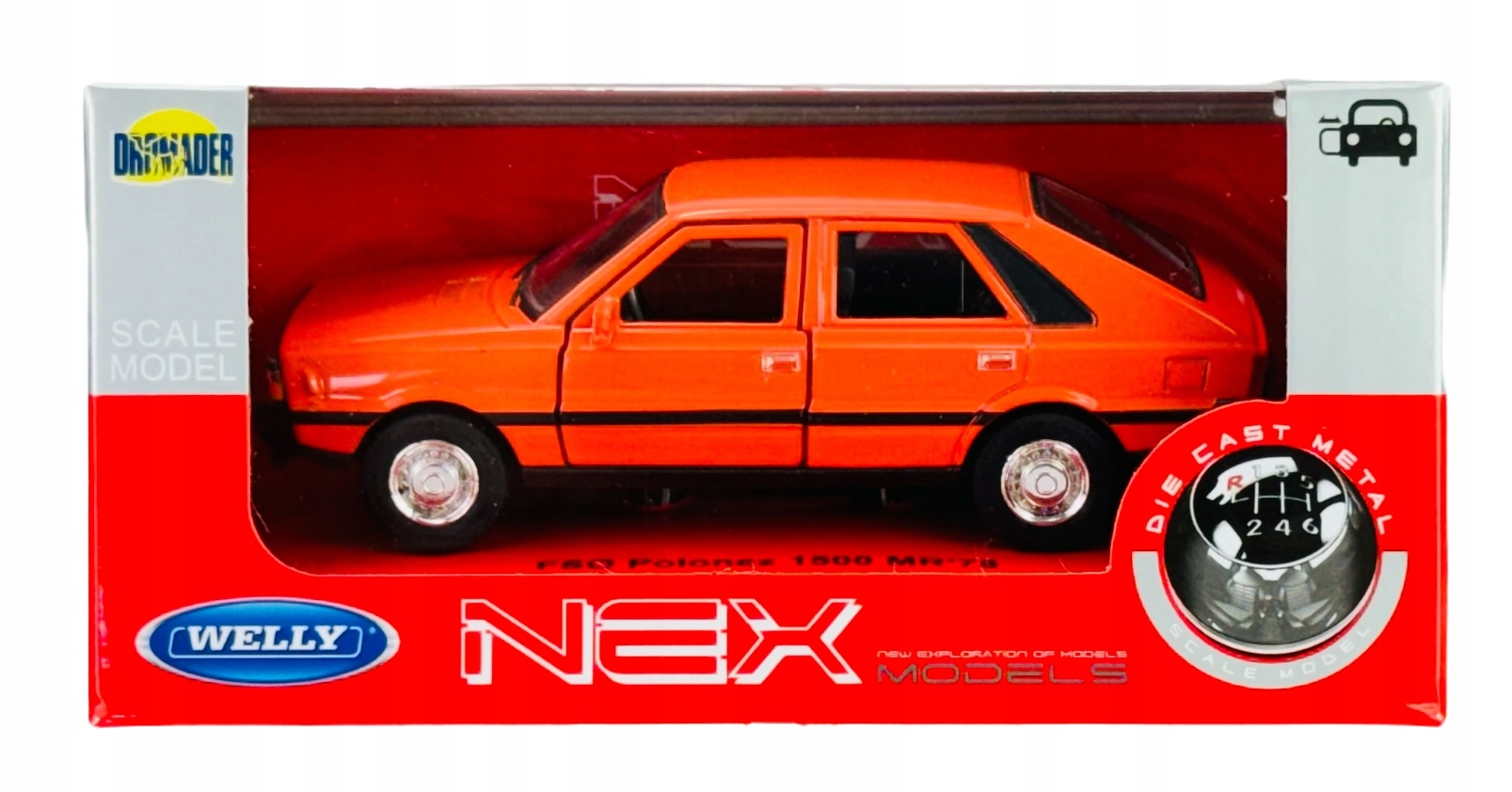 WELLY FSO POLONEZ 1500 MR'78 BOREWICZ POMARAŃCZOWY 1:34 LEGENDY PRL NOWY Model FSO POLONEZ 1500