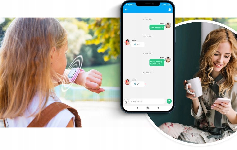 Smartwatch FOREVER Find Me 2 KW-210 Różowy Złącza nanoSIM