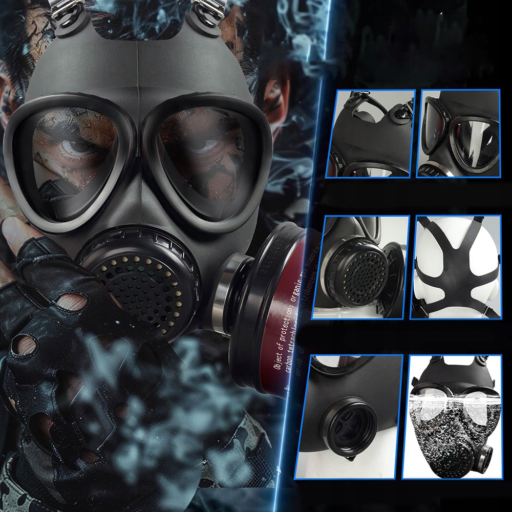 Protiplynová Maska Plná Lakovací Plynová Postřiky Pesticidy Respirátor
