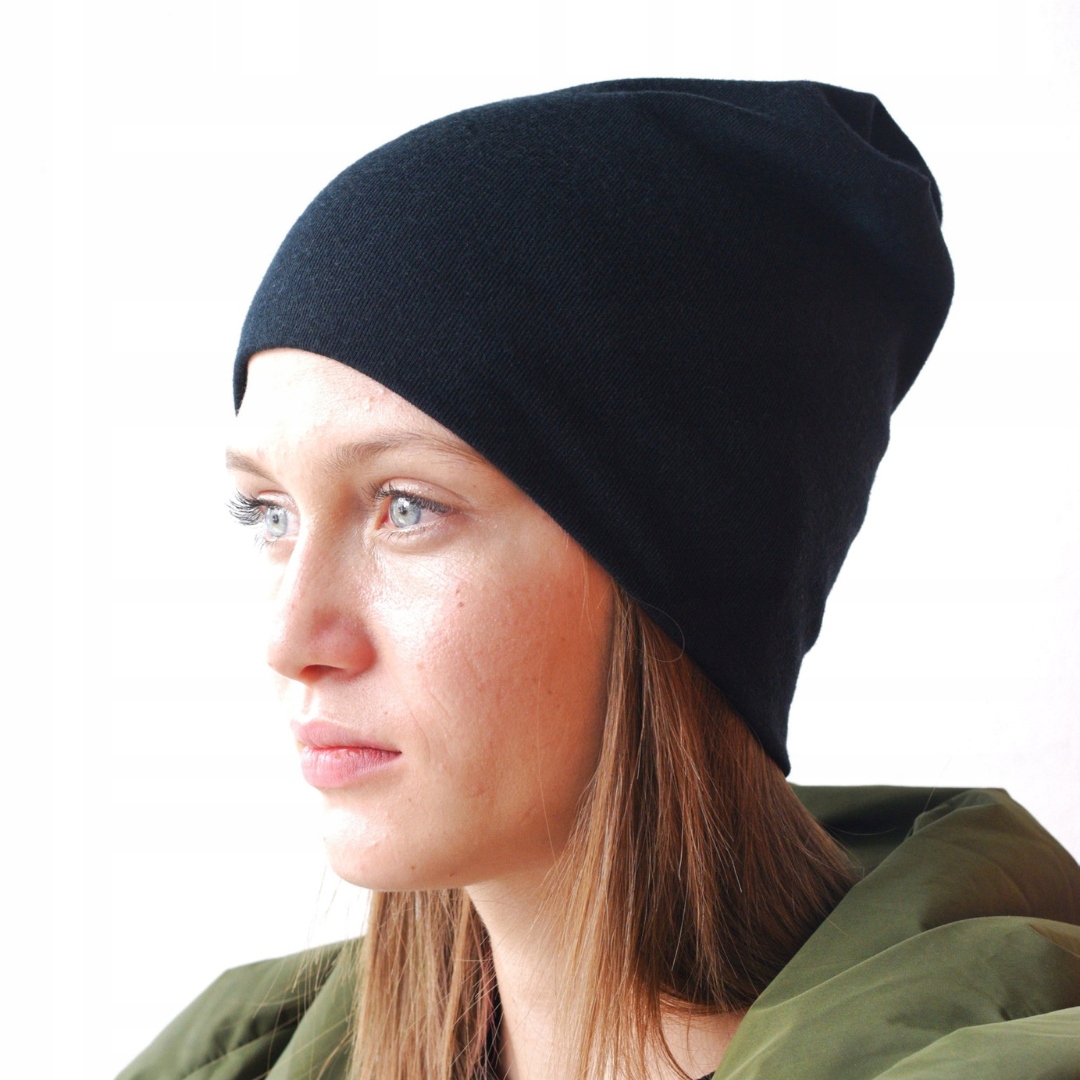 Komplet damski czapka komin merino czarny Materiał dominujący Wełna Merino