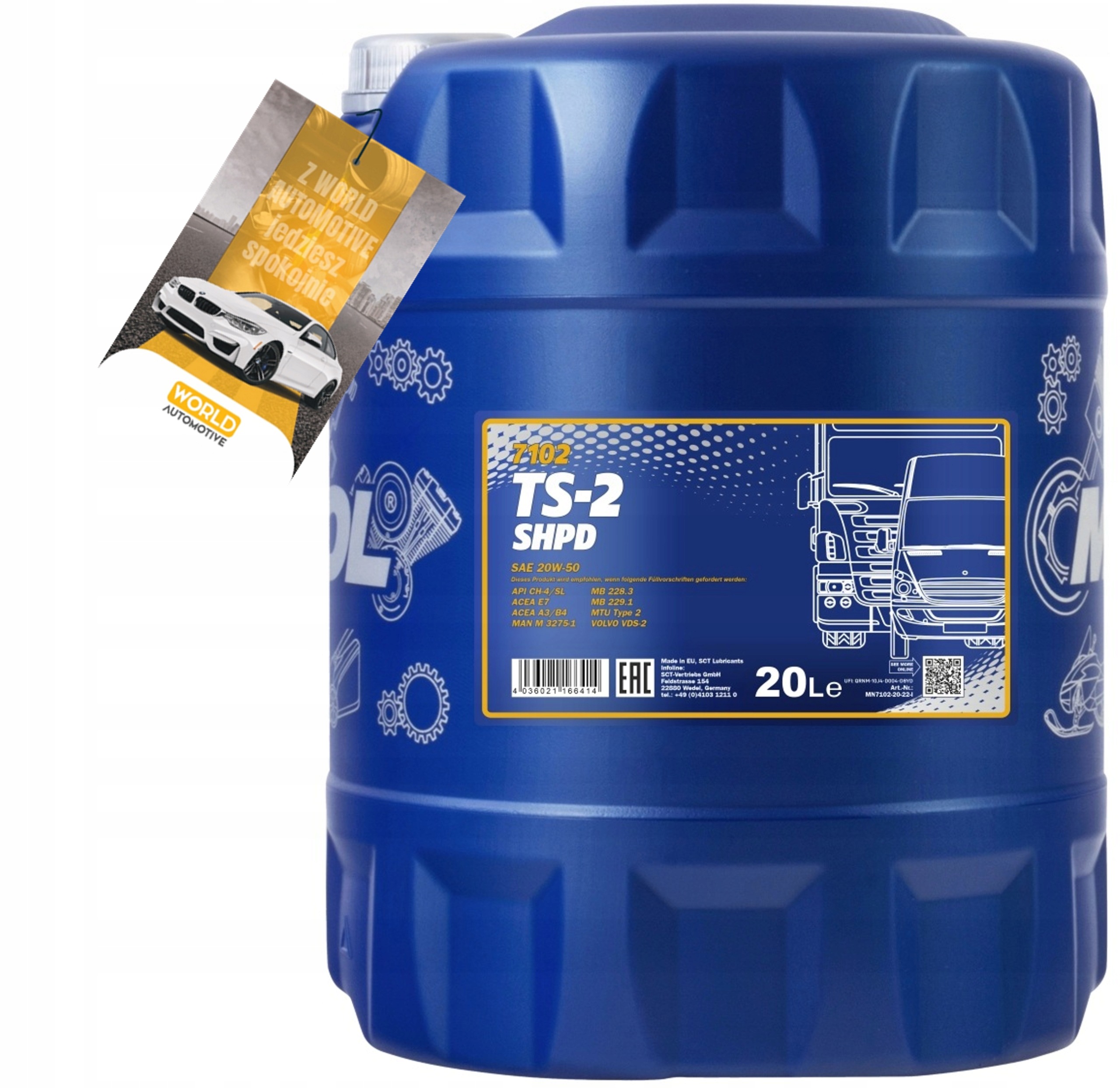 Mannol TS-2 Shpd 20W-50 20L 710220 Produkcji 07/2026