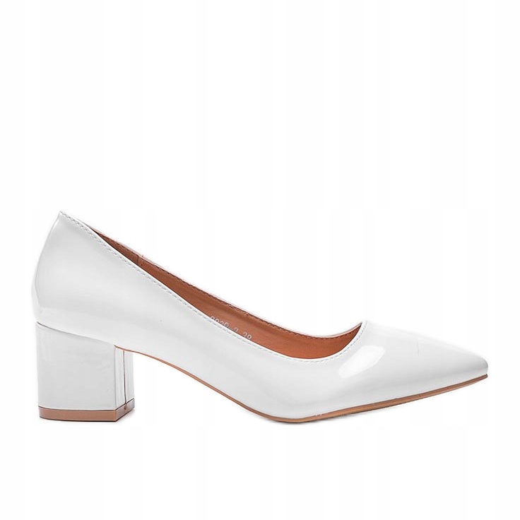 

Białe Skóra ekologiczna Buty Czółenka r.36