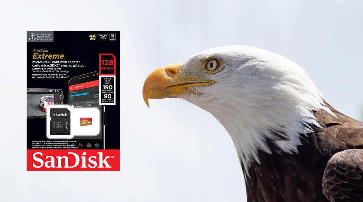 Karta pamięci SANDISK Extreme microSDXC 128GB Klasy prędkości A2