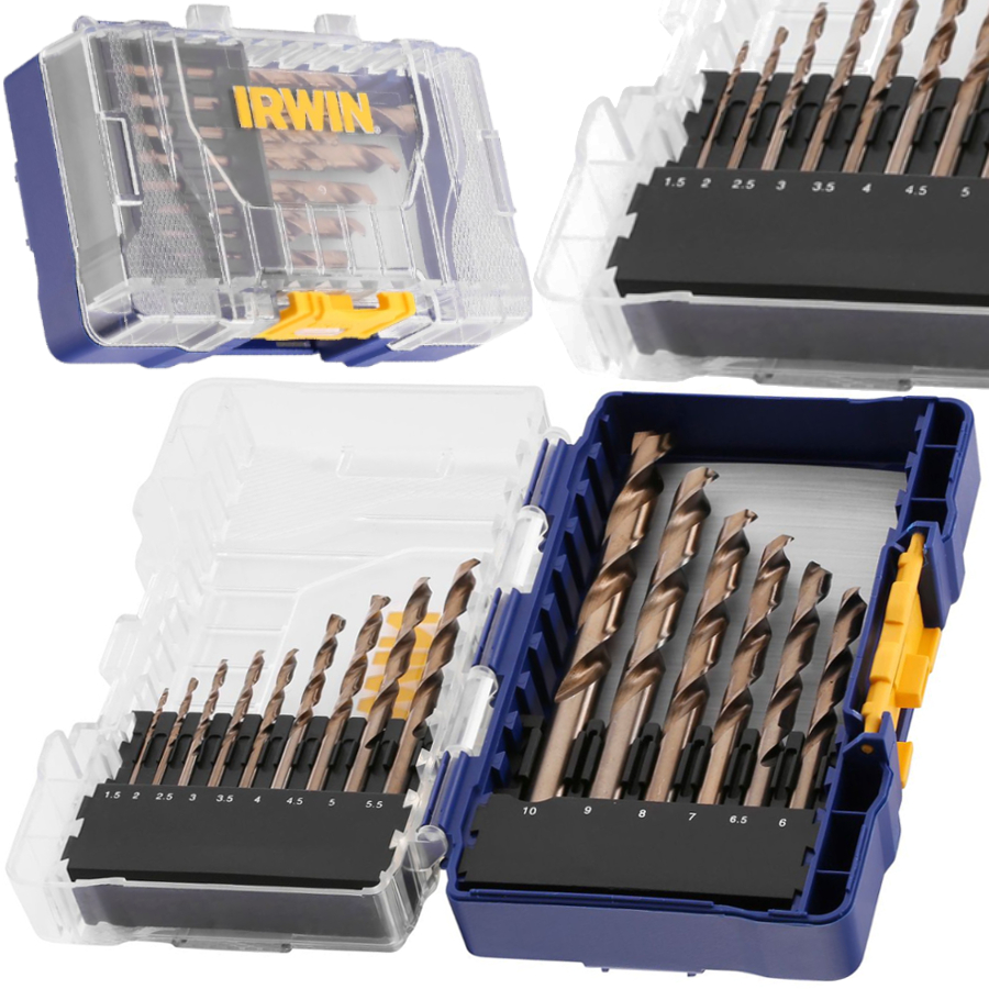 Zestaw Wierteł Kobaltowych 1,5-10mm Do Metalu Hss Kaseta 15e Irwin