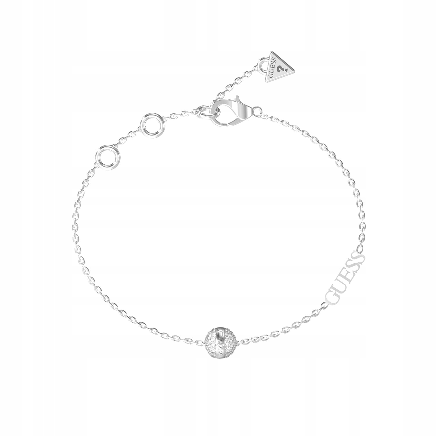 Dámský náramek Guess Calypso Kulička ze zirkonu ocel barva stříbra S