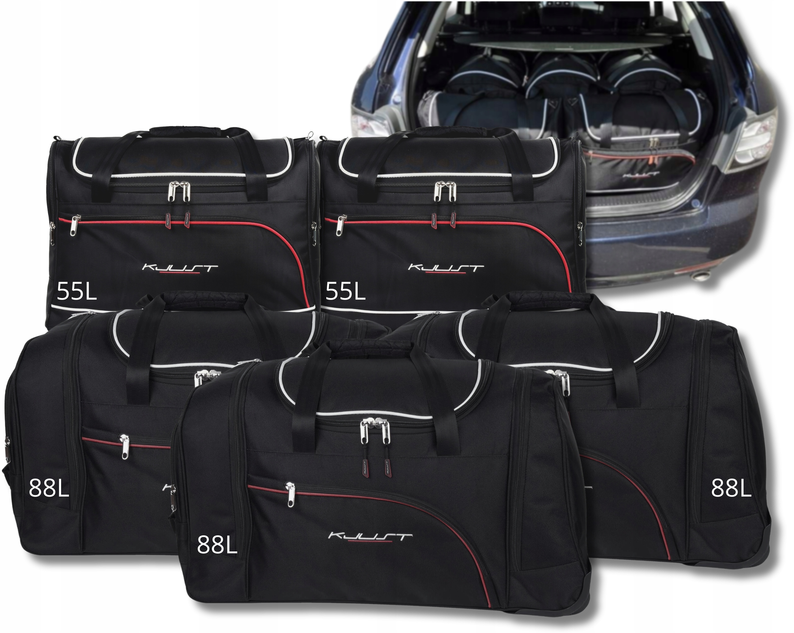 Sada tašiek Komplet Kjust do batožinového priestoru Mazda CX-7 2007-2012 5 ks