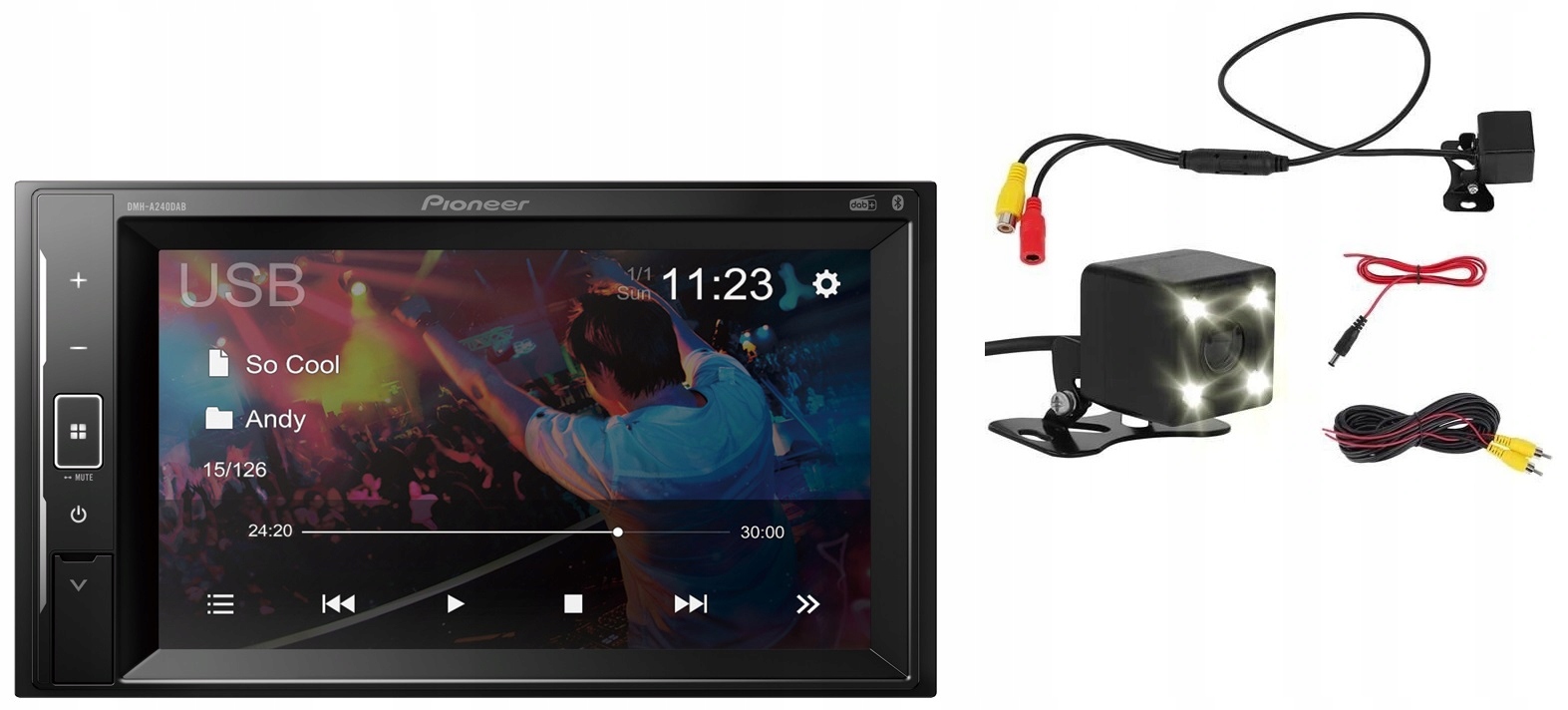 Pioneer DMH-A240DAB 2DIN Bluetooth autorádio Dab cúvacia kamera