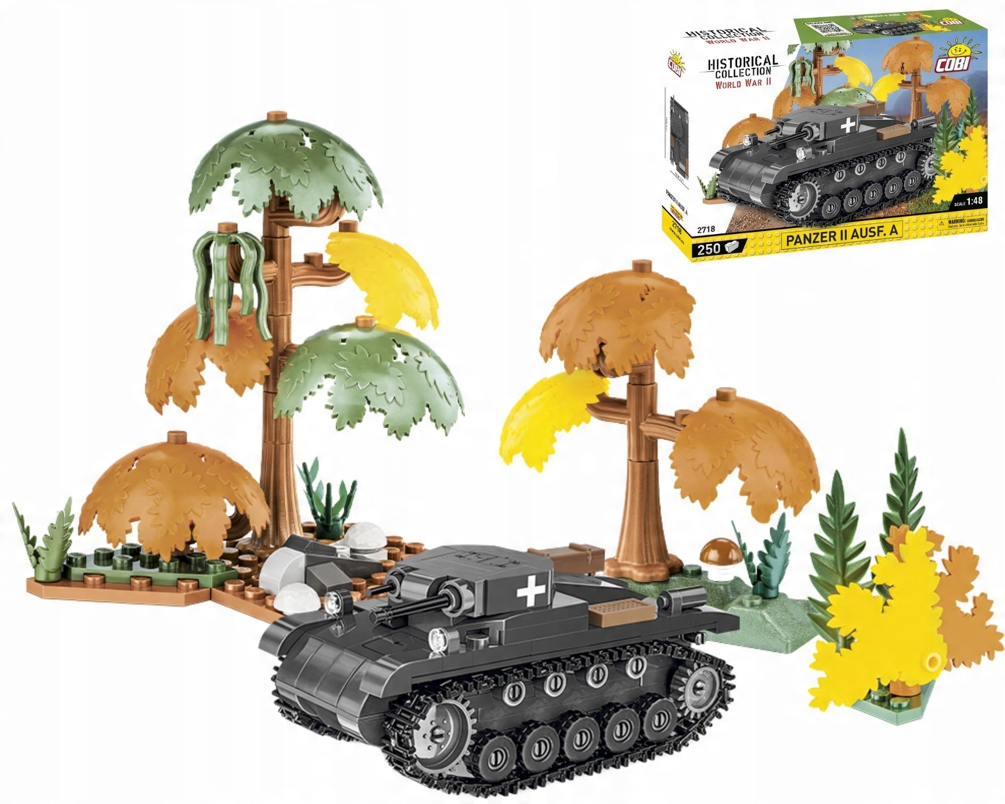 

Cobi 2718 Czołg Panzer II Ausf. A Klocki 250 El.