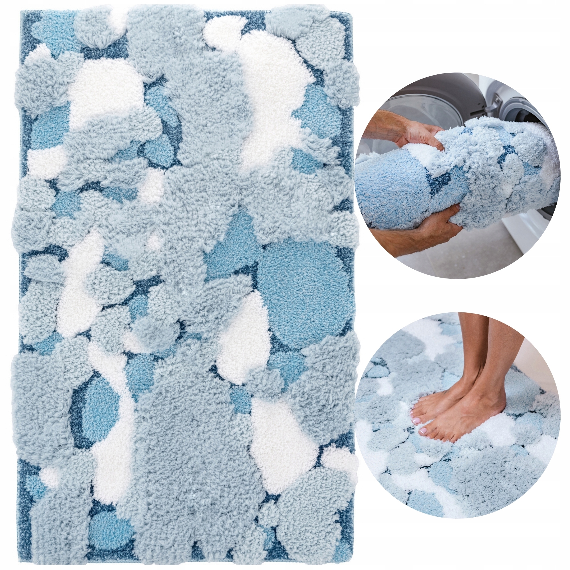 Koupelnová předložka Měkká Protiskluzová Premium 50x80cm Pratelná