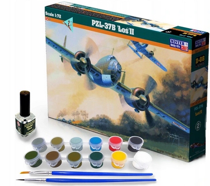 Pzl P-37B Los Model Lepicího Letadla Lepidlo