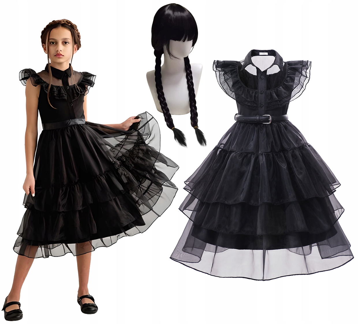 

Strój Kostium Sukienka Wednesday Addams 140/146