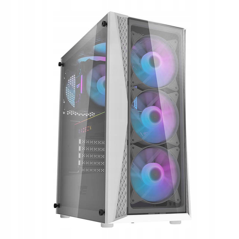 Počítačová Skříň Darkflash DK352 Plus (černobílá) 4 ventilátory Arg