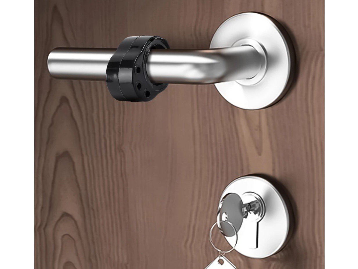 ODBOJNIK OGRANICZNIK SILIKONOWY NA KLAMKĘ DRZWI ODBÓJ OSŁONA CZARNY 4 szt Marka inna