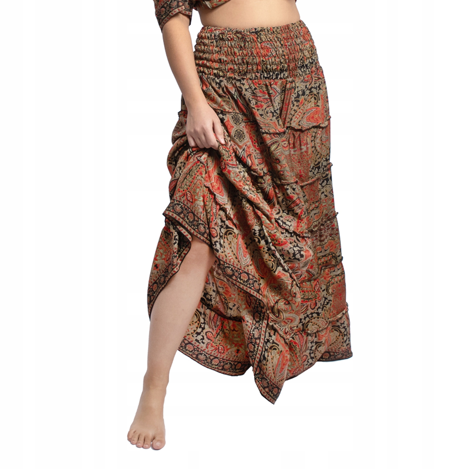 

Spódnica Boho długa do kostek maxi Zwiewna