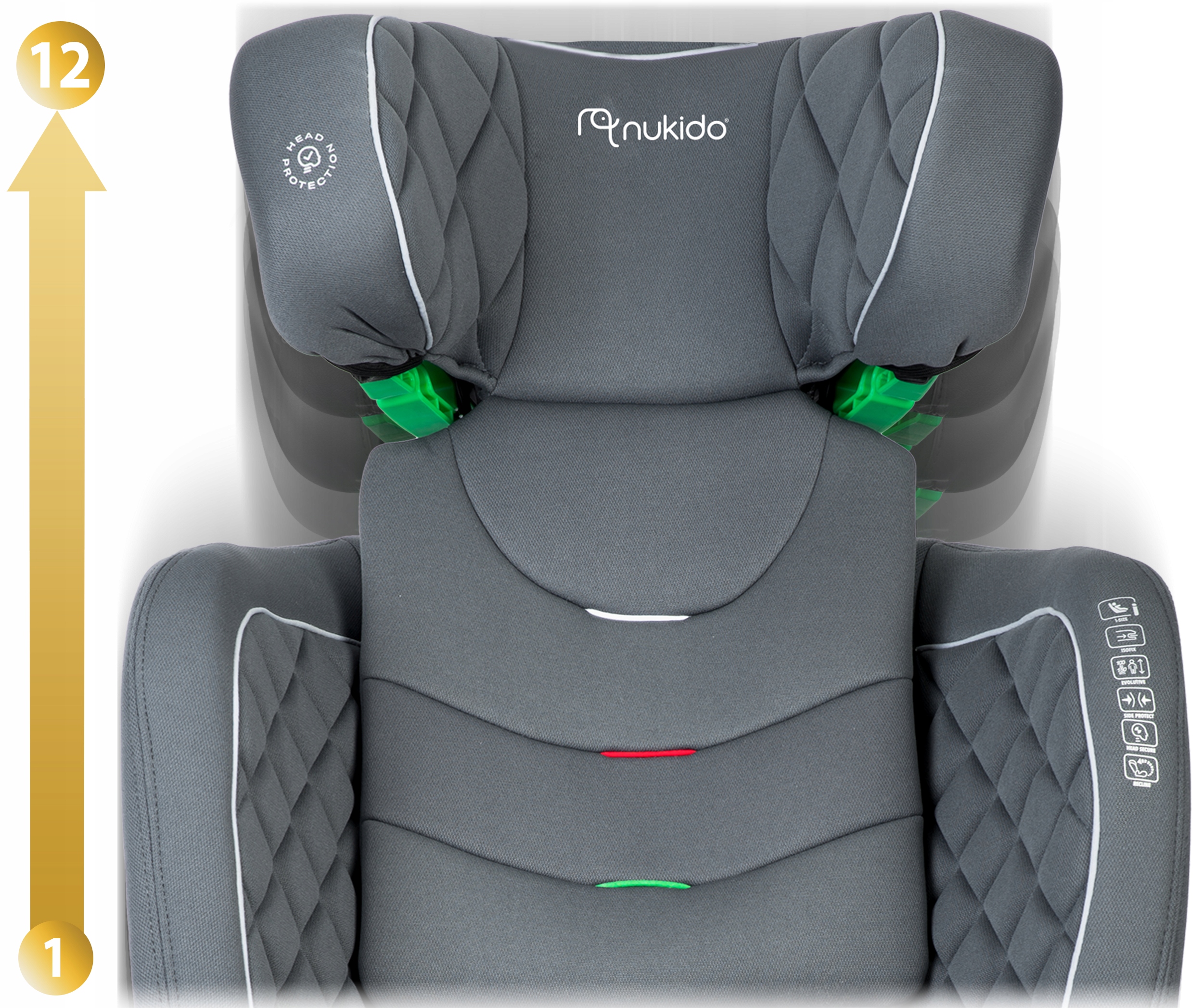 FOTELIK SAMOCHODOWY 15-36KG ISOFIX NUKIDO LOUIS I-SIZE Model Louis