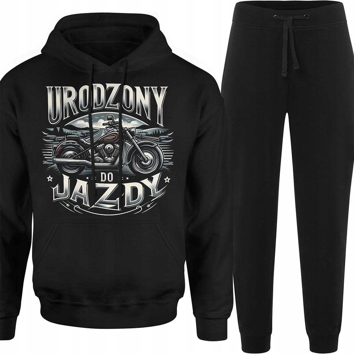 Teplákovka Pánský Komplet Pánských Tepláků Mikina Na Motorku S Potiskem L