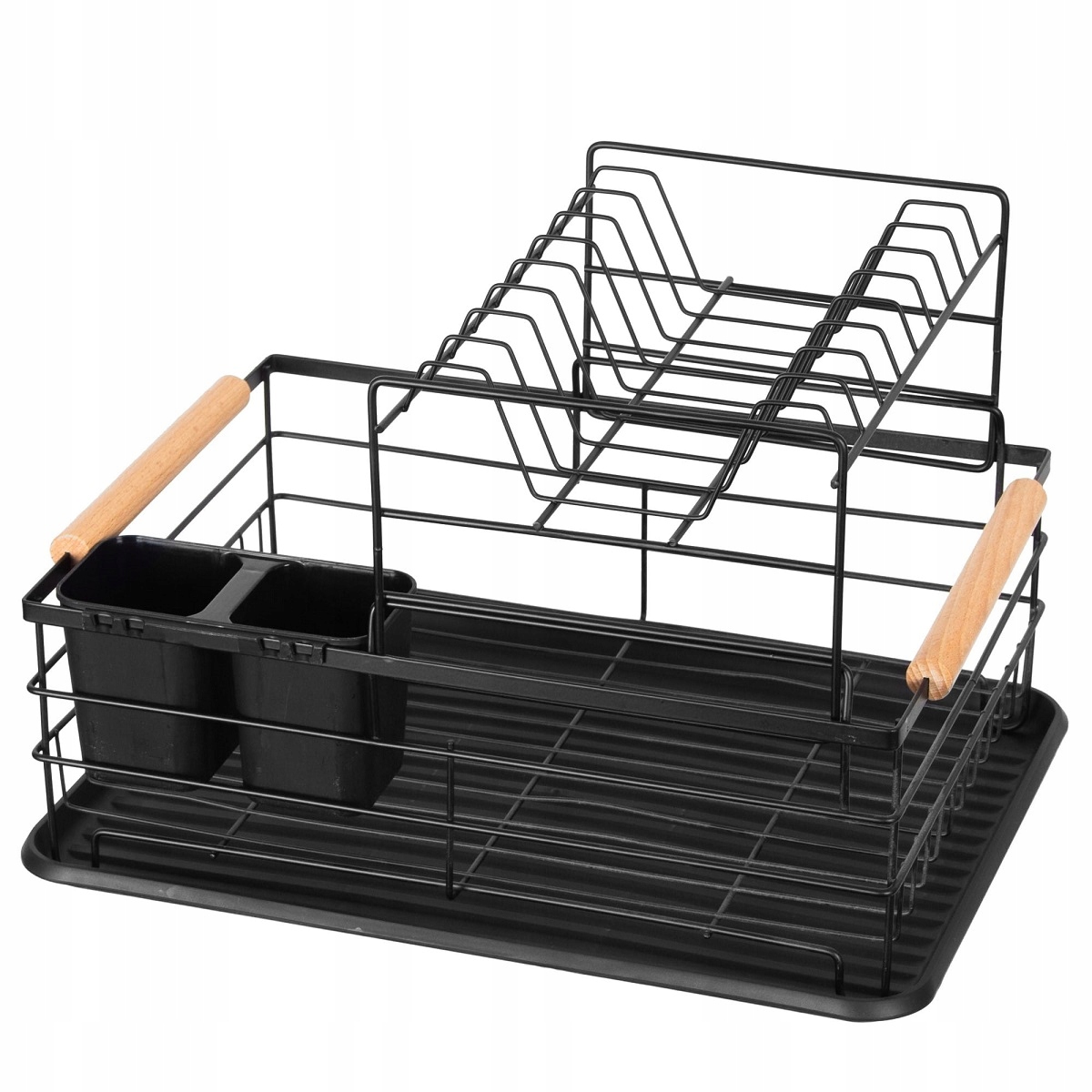 DWUPOZIOMOWA SUSZARKA OCIEKACZ DO NACZYŃ CZARNA NA 10 TALERZY 43x32x29CM Kod producenta BR2334