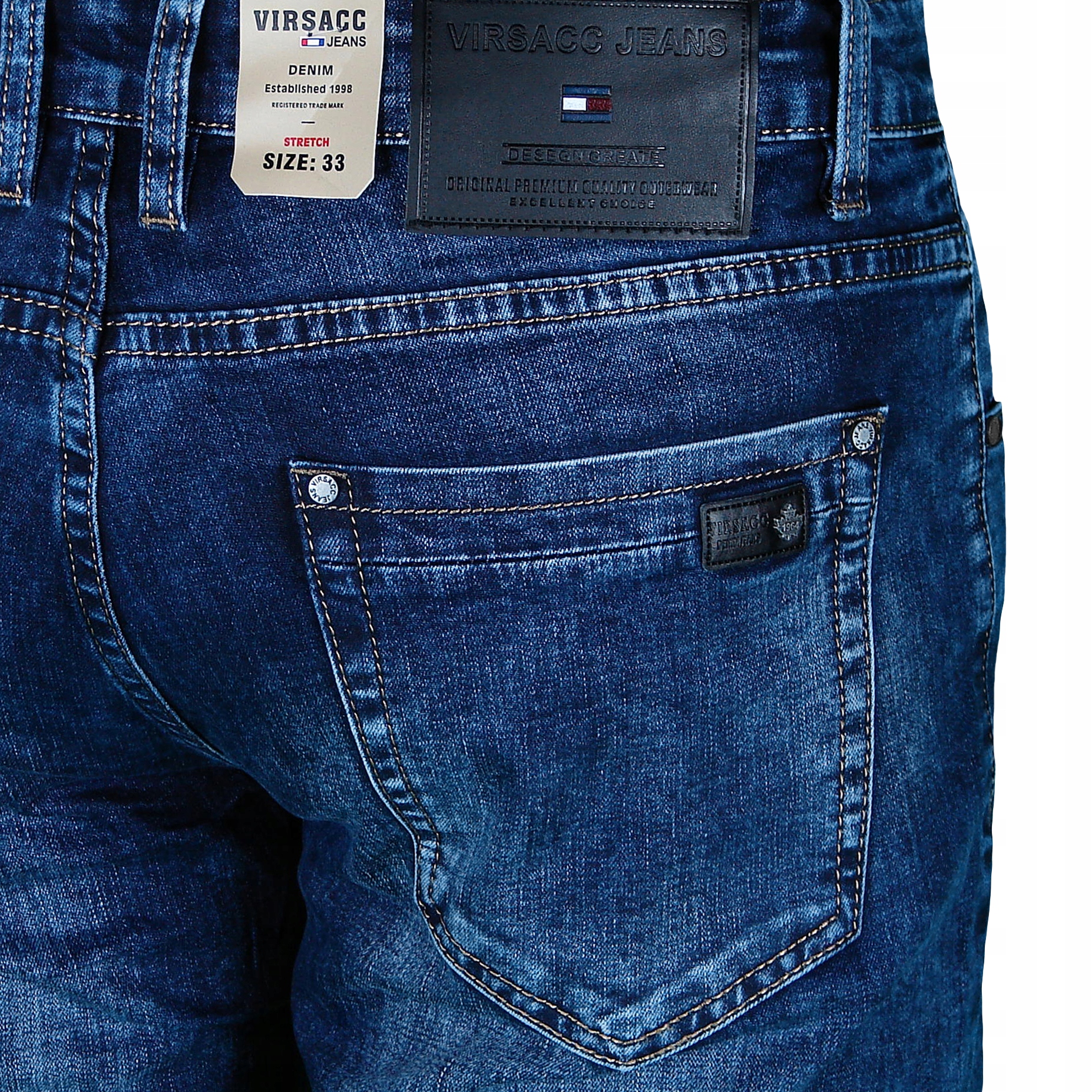 SPODNIE MĘSKIE JEANSOWE W35 L32 35/32 W 92-94 cm Rozmiar 35/32