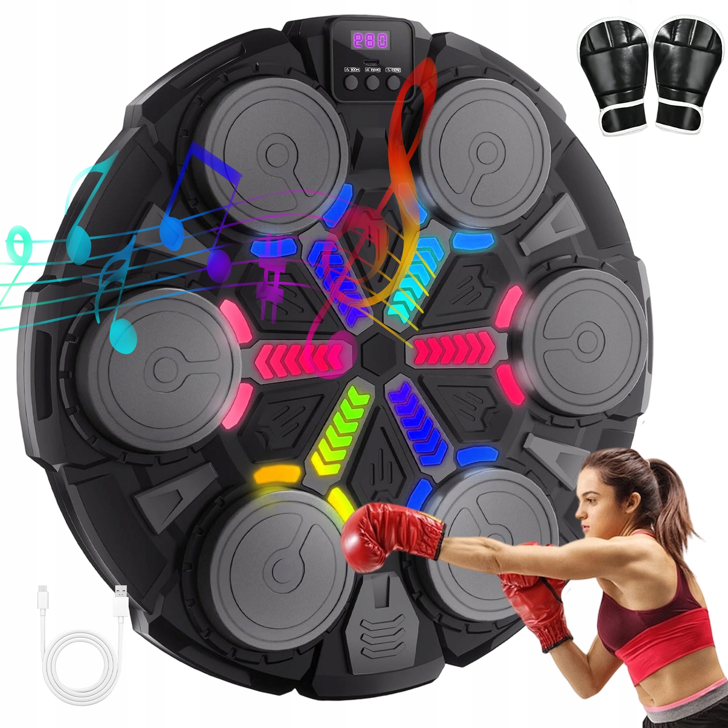 Boxovací Deska Pro Děti Bluetooth S Mnoha Režimy S Rukavicemi