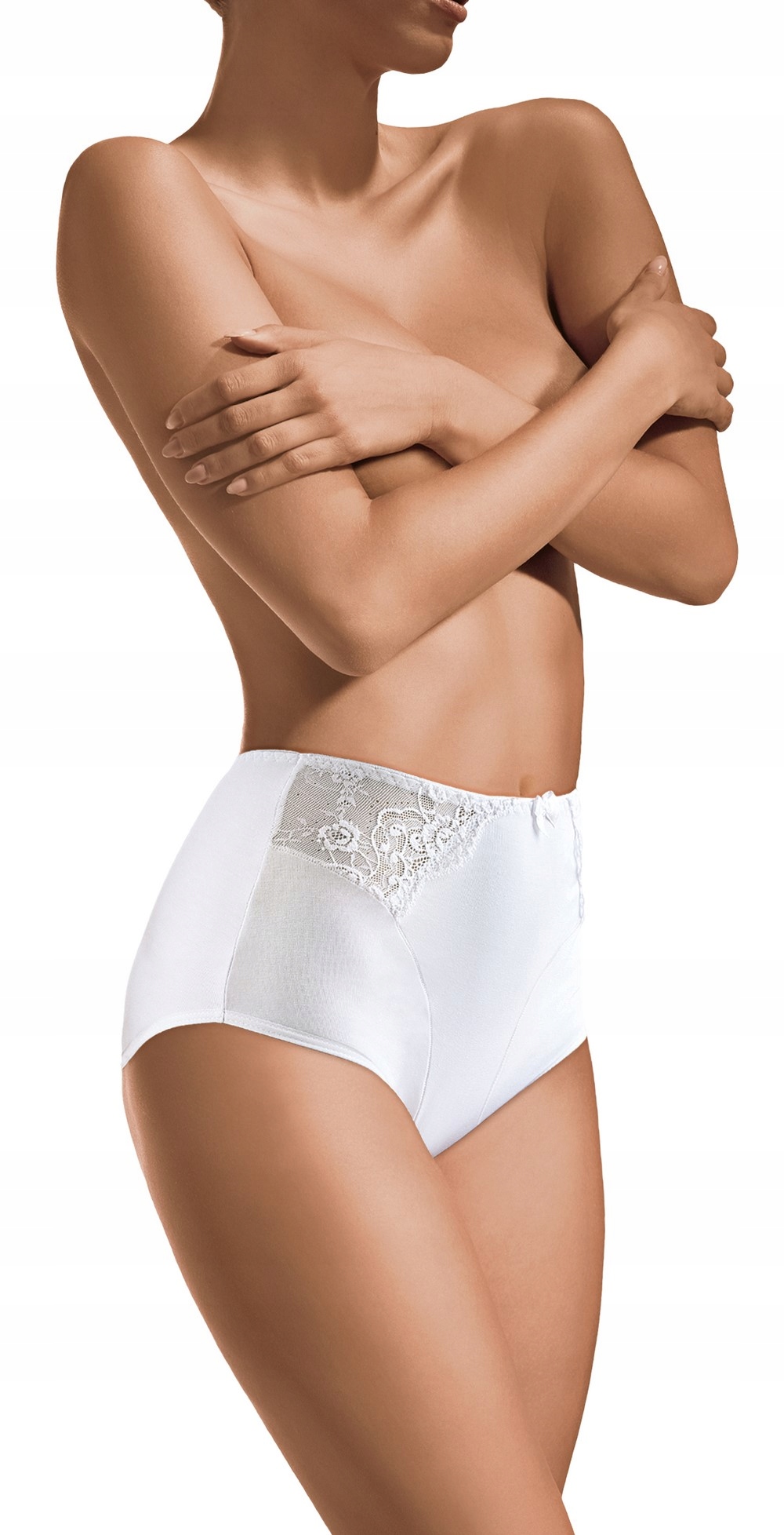 

Figi damskie z wysokim stanem Babell 054 białe XL