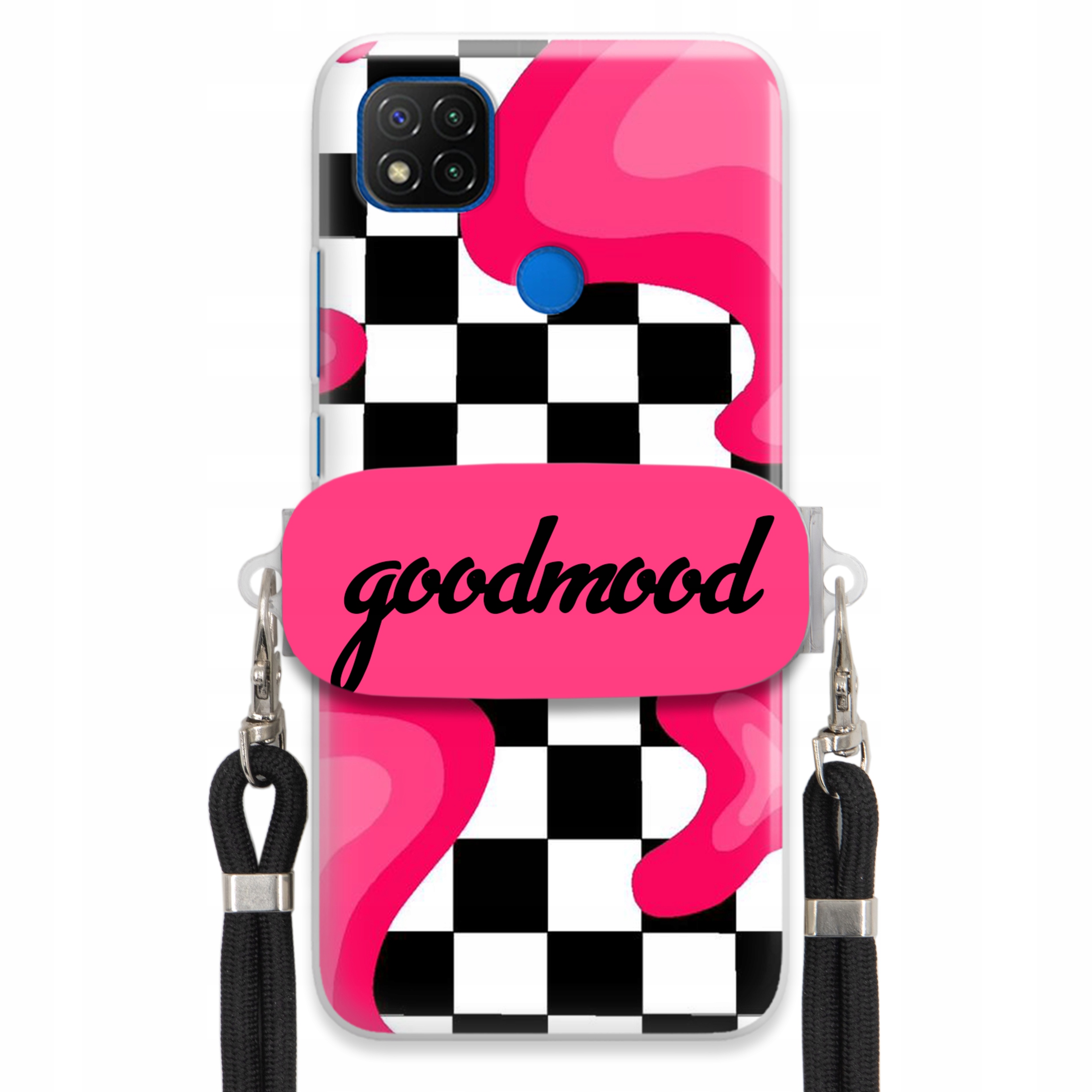 Puzdro Pre Xiaomi Redmi 9C Sada Case Držiak Vodítko Čierna Pre Teen Splash