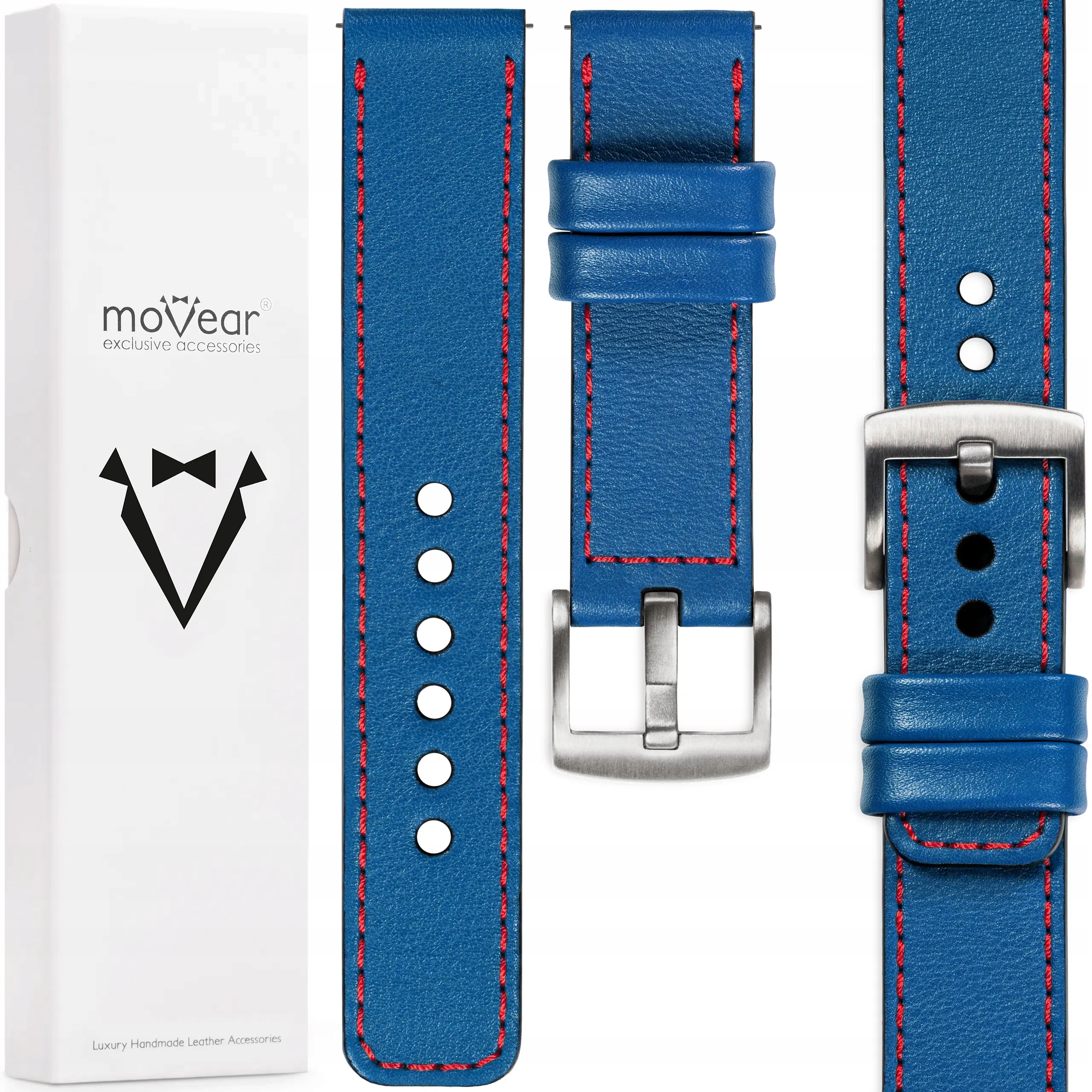 Exkluzivní řemínek 18 mm pro prémiové hodinky Polský Movear Modrý