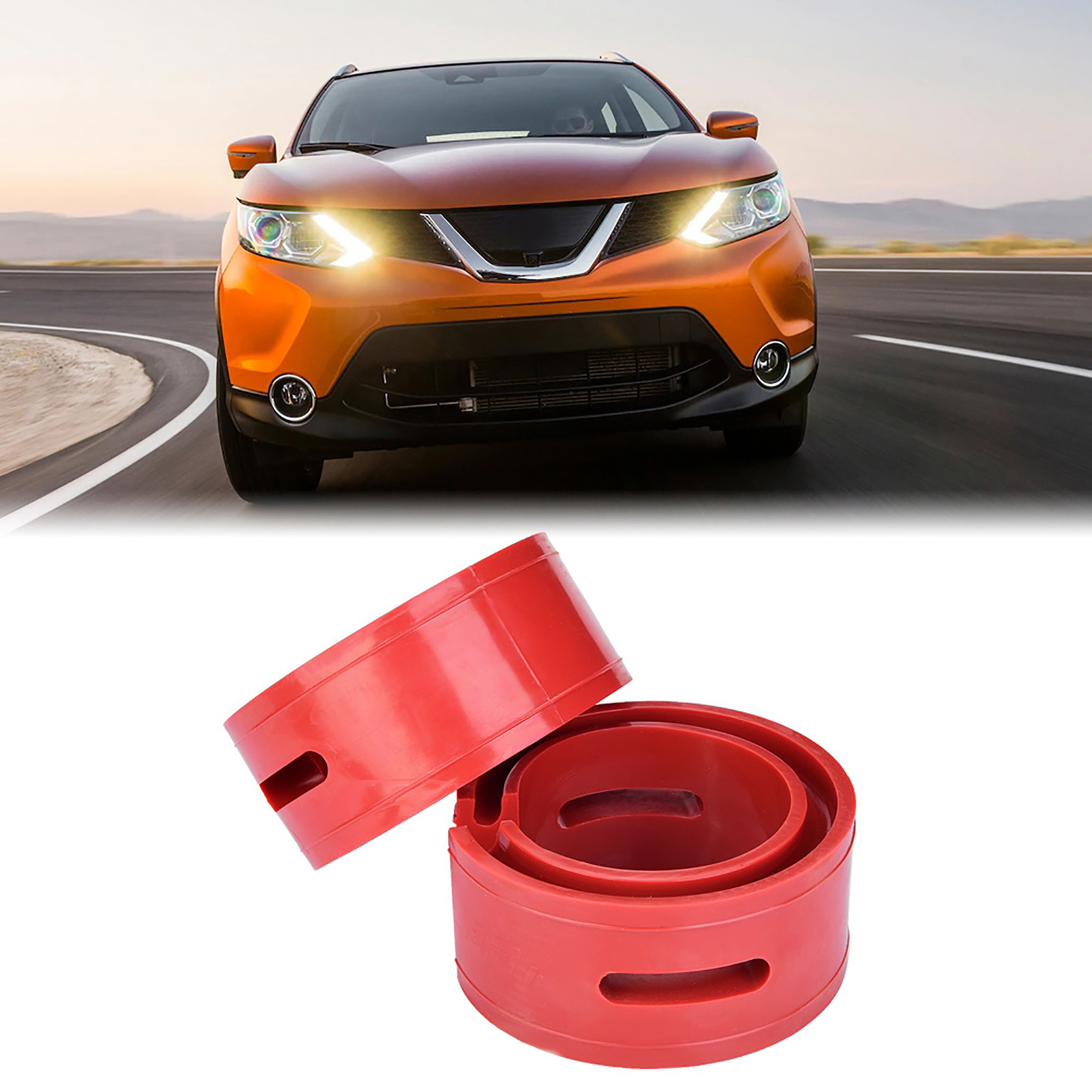 2 szt. Red Car Shock Absorber Buffer Spring Typ samochodu 4x4/SUV