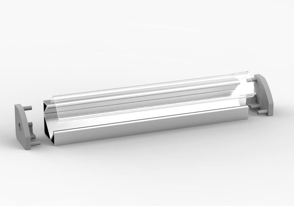 PROFIL LED kątowy narożny 45° C 2m + KLOSZ, BIAŁY EAN (GTIN) 0017585951474