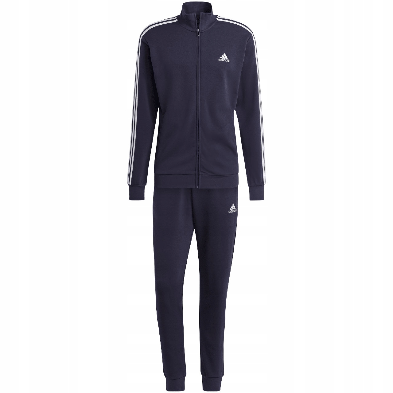 Pánska tepláková súprava adidas Basic 3-Stripes French Terry tmavo modrá IC6765 XL