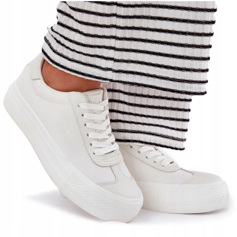 Dámské Látkové Tenisky Na Platformě Big Star RR274337 Bílé 36