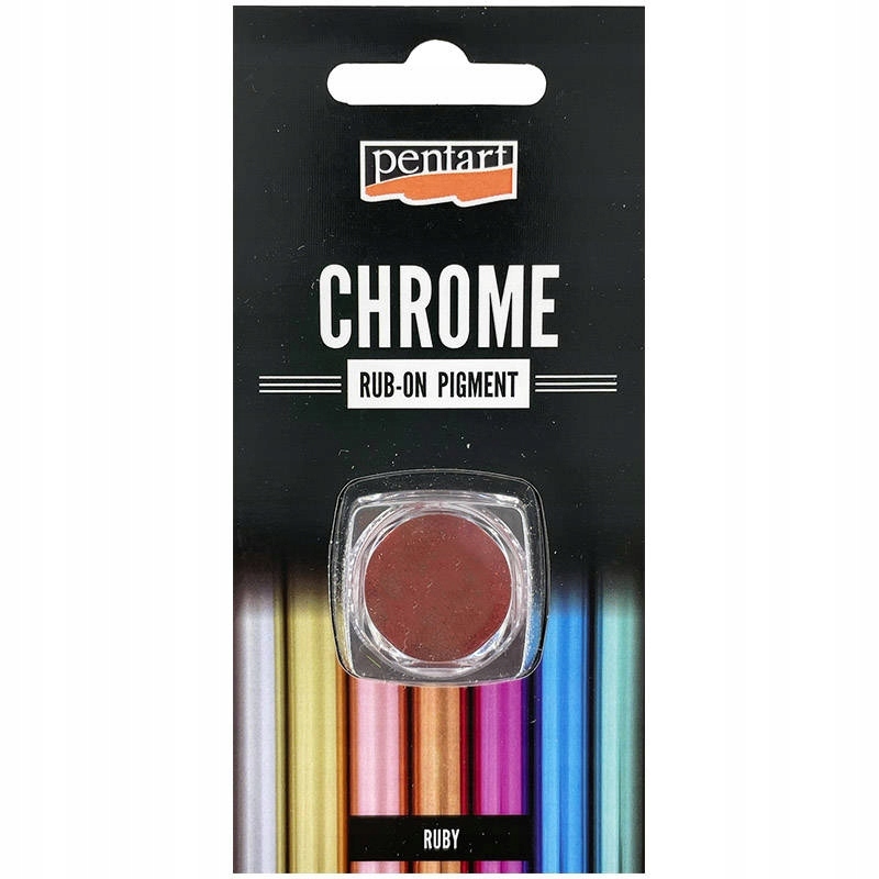 Rubon 0,5g Ozdobný Chromovaný Pigment pro Dekupáž, chrom, efekt rubín Pentart