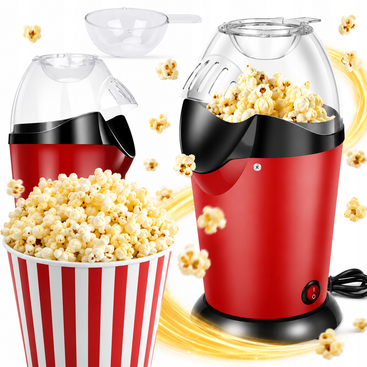 Maszynka Maszyna Urządzenie Do Robienia Popcornu Domowa 1200W Automatyczna