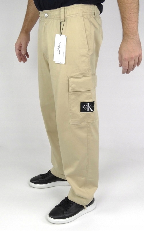 Calvin Klein Jeans pánské kalhoty, béžové, cargo, 34/32