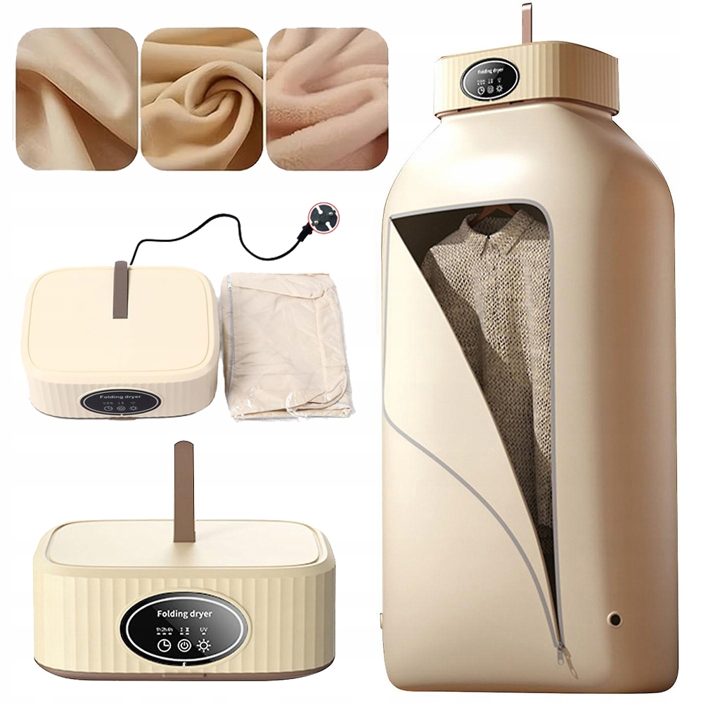 Levně Sušák Prádla Mini, Přenosný Časovač, 3 Úrovně Trvanlivosti