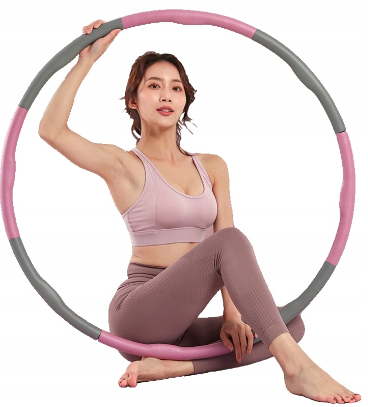 Hula hop z wypustkami Hula hop 90 cm róże i fiolet