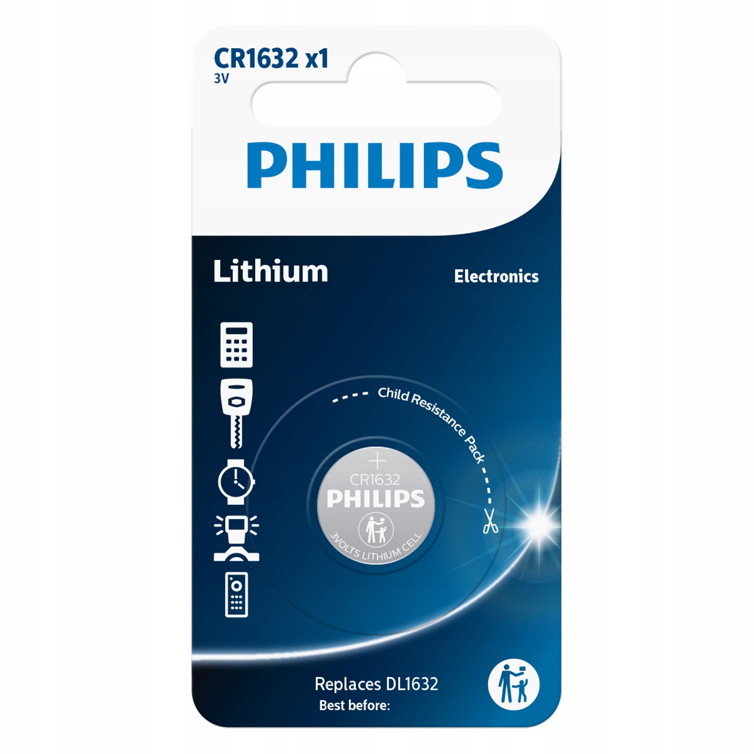 

Philips CR1632 3V bateria litowa 1szt