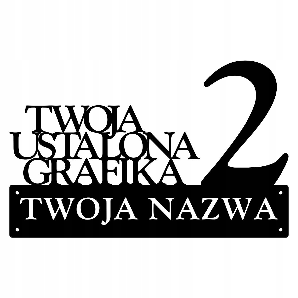 Číslo Na Dom 60 cm Tabuľa Adresa Oceľ 2 mm Własna Grafika