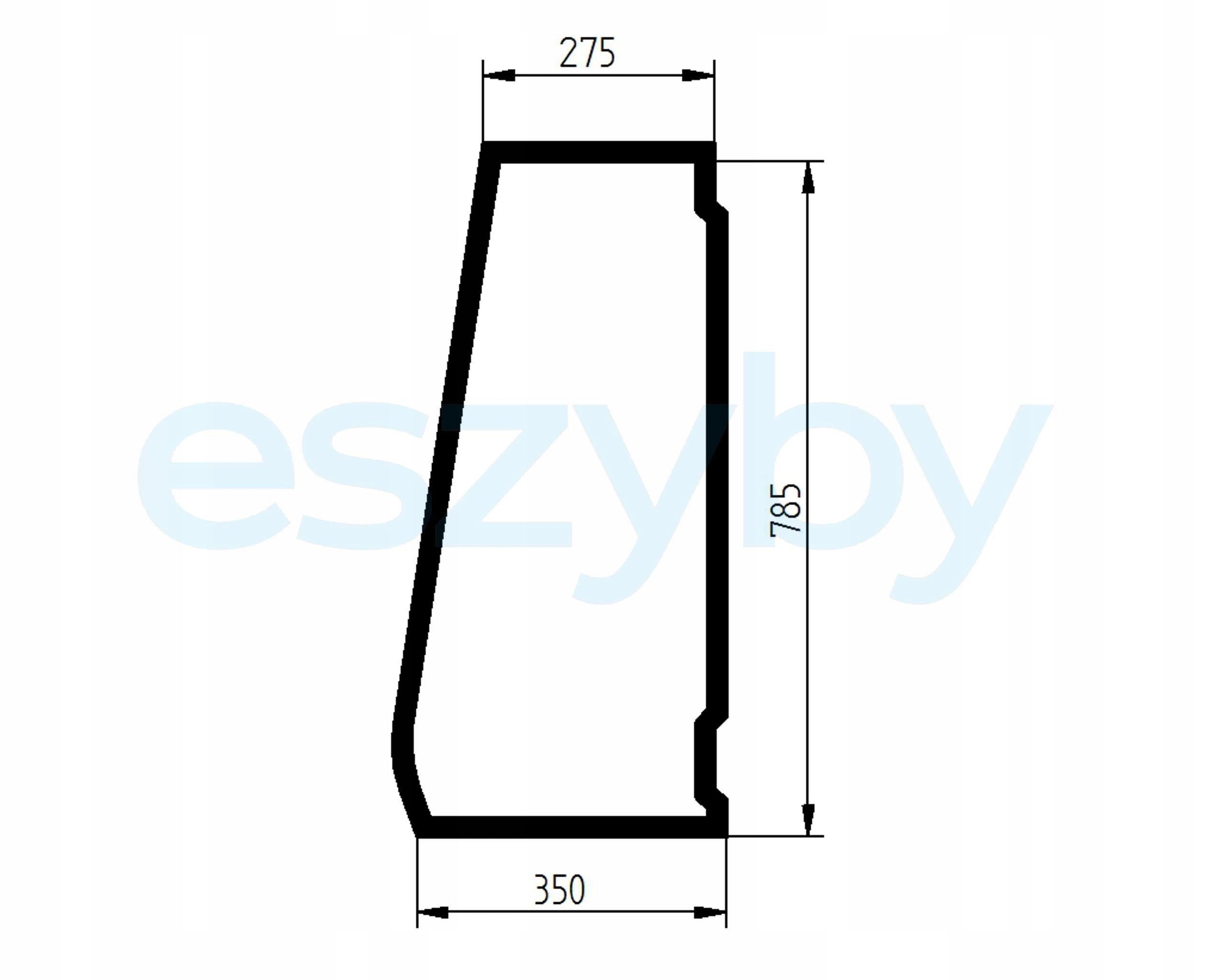 sklo Kubota STV32, STV36, STV40 boční pravé