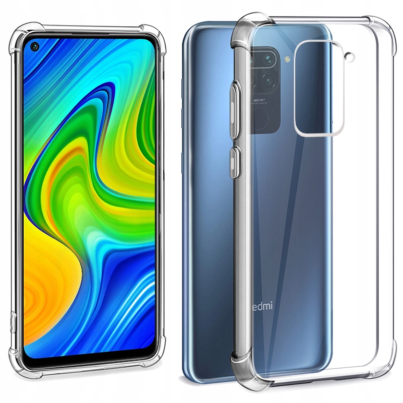 Etui PANCERNE SHOCKPROOF CLEAR do Redmi Note 9 Kolor bezbarwny