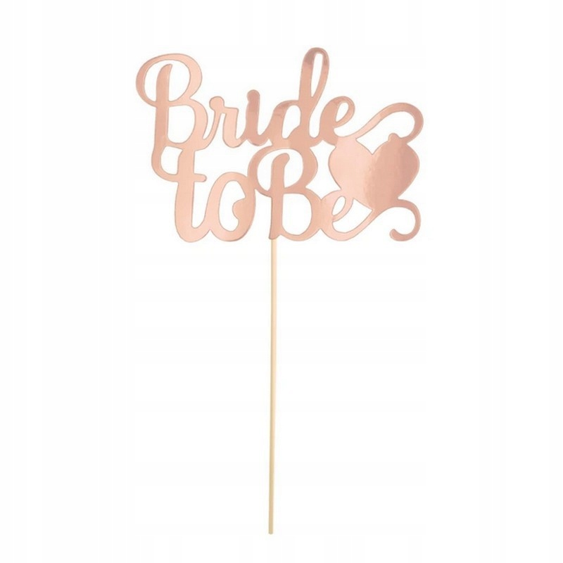 

Topper z napisem Bride to Be Rosegold