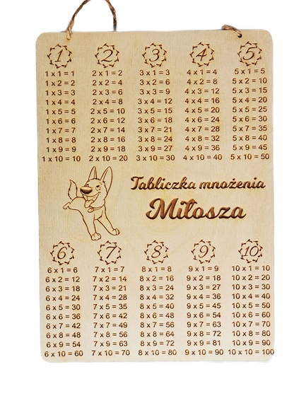 

Drewniana Tabliczka Edukacyjna Mnożenia Dla Dzieci