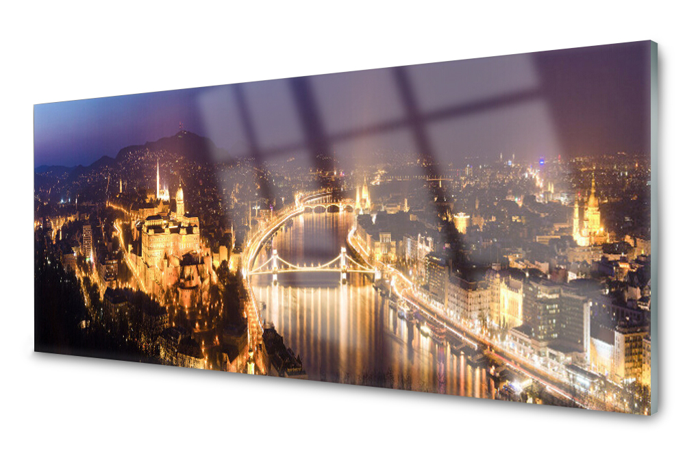 

Panel szklany do kuchni Dekor Miasto 125x50
