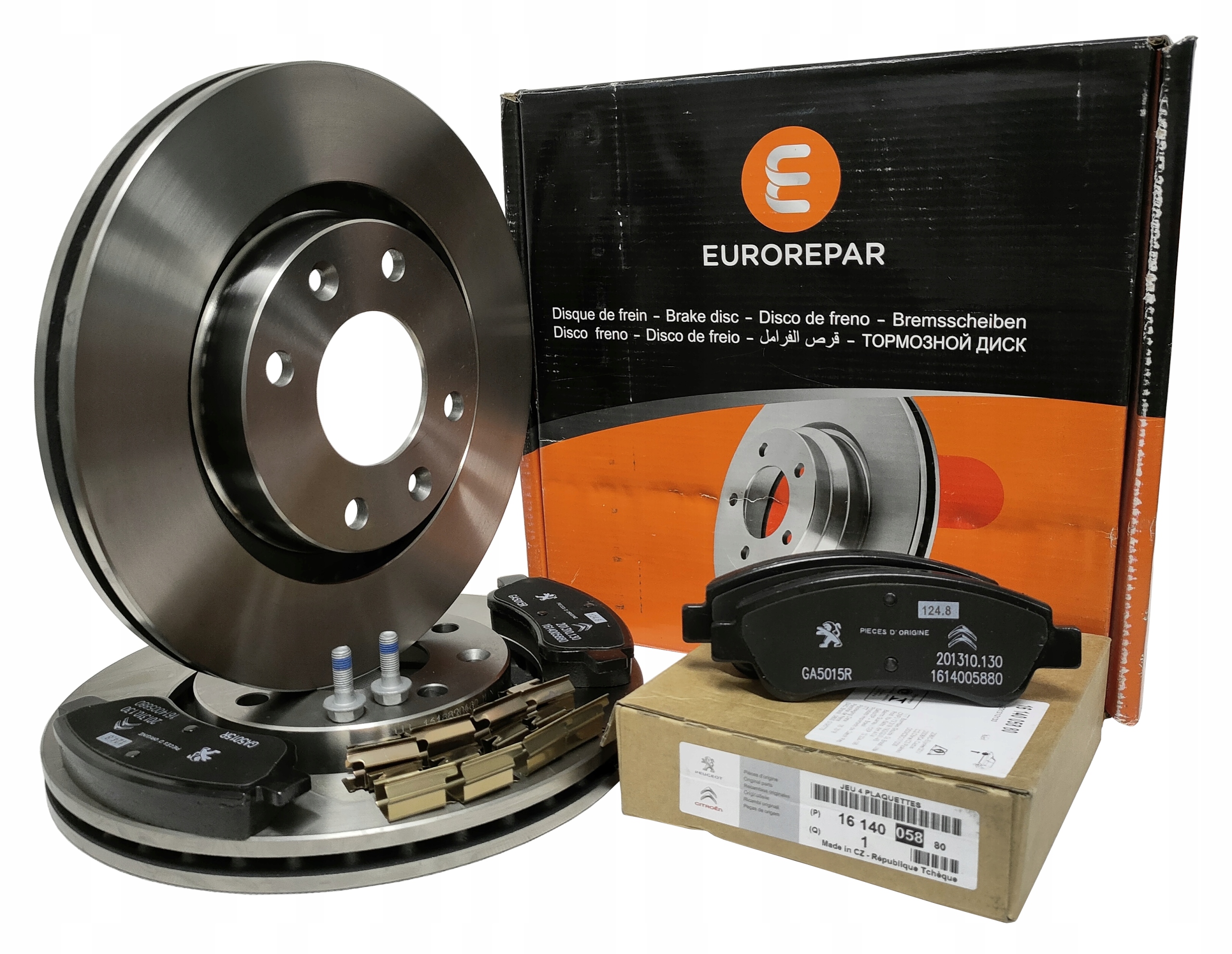 1618890480 - EUROREPAR OE ДИСКИ КОЛОДКИ ПЕРЕДНИЕ-PEUGEOT 266MM