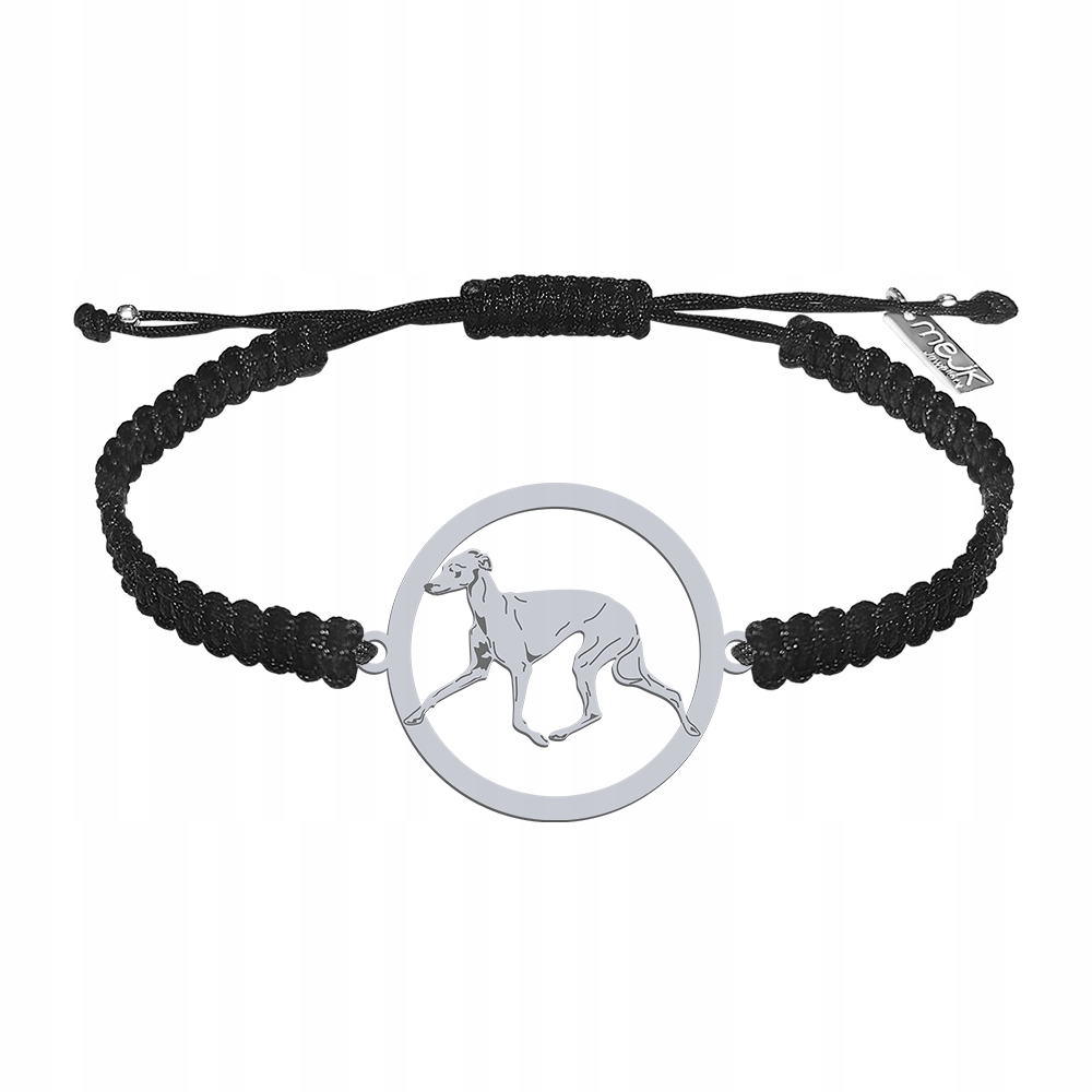 Stříbrný náramek s italským chrtíkem 925 Šperky Makramé Gravírování