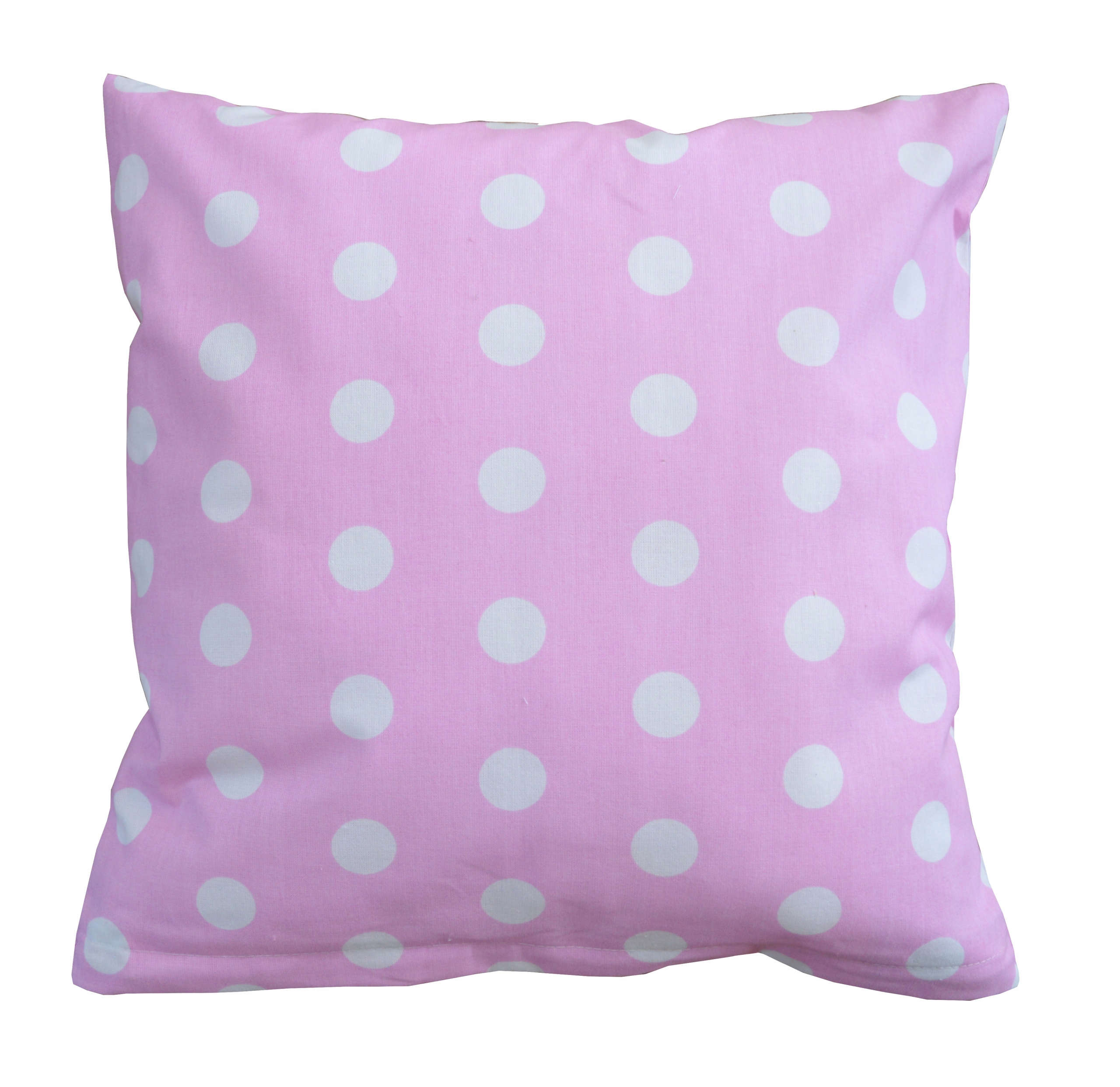 Poszewka poduszka bawełna różowe grochy duże
