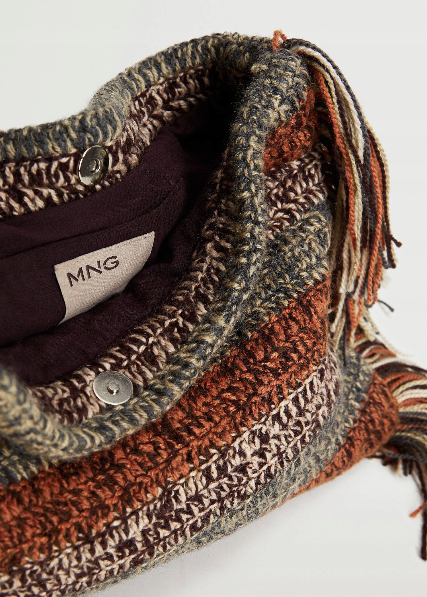 Y4293 mango Fringed handbag torebka Styl miejski